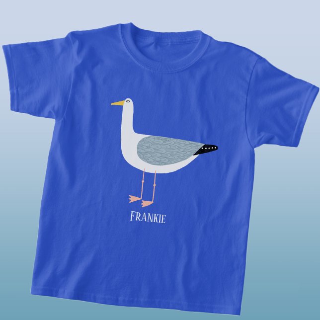 Roligt Fiskmås T Shirt (Fun personalized seagull t-shirt)