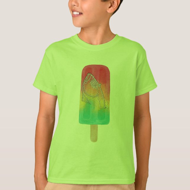 Roligt fiskträd t shirt (Framsida)