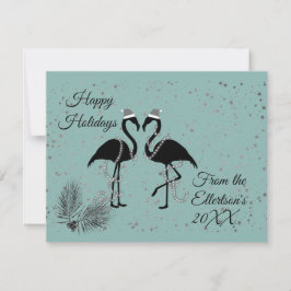 Roligt Flamingos Personlig Glitter Meddelande