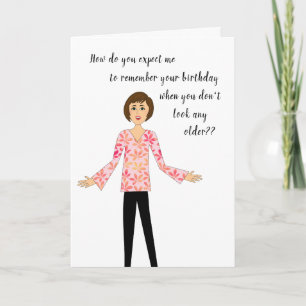 Roligt Flattering Add Namn Belådd Birthday Hälsnin Kort