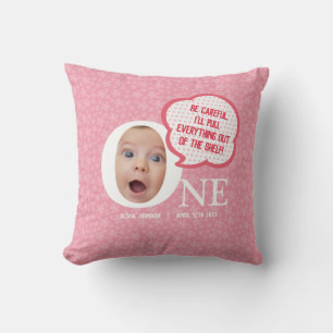 Roligt Flicka Photo Collage Personaliz Gift Kudde