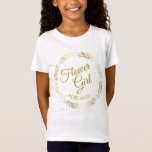 Roligt Flower Girl Elegant Guld Filigree Bröllop T Shirt<br><div class="desc">Denna söt och söta t t-shirt är designad som en bröllop-gåva eller tjänst för blomflickor som är Designade att samordna med vår guldfärja Elegant bröllop Suite. Den har en guld-faux-folie i roligt som blomstrar i gräns med texten "Flower Girl" och en ställe att komma in i namn. Snyggt sätt att...</div>