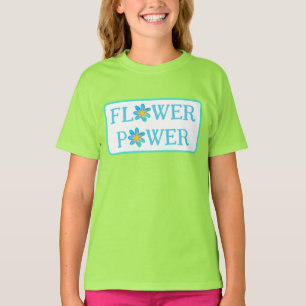 Roligt Flower Power Girls' T-Shirt