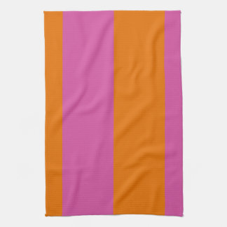 Roligt Flowers rand rosa orange Tea Towel Kökshandduk