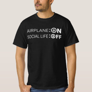 Roligt Flygplansläge PÅ Socialt Liv AV T Shirt