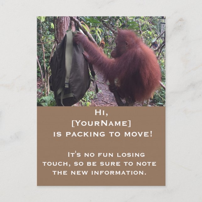 Roligt Flytta Meddelande om ändring av Adress Vykort (Framsida)