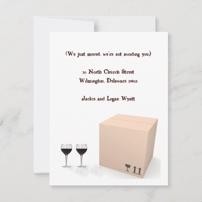 Roligt flyttmeddelande meddelande (Framsida)