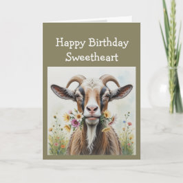 Roligt födelsedag, från den gamle Goat som Kärlek  Kort