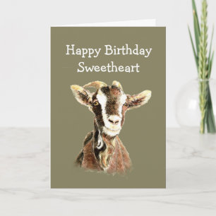 Roligt födelsedag, från den gamle Goat som Kärlek  Kort
