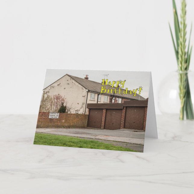 Roligt födelsedagkort kort (Framsida)