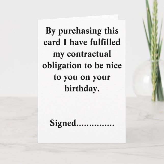 Roligt födelsedagkort kort (Framsida)