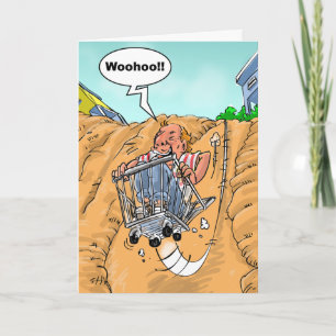 Roligt födelsedagönskemål - ösregna listar kort