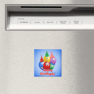Roligt födelsedagsballonger, magnet