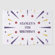 Roligt Födelsedagsfest med färgstark stjärna