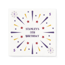 Roligt Födelsedagsfest med färgstark stjärna