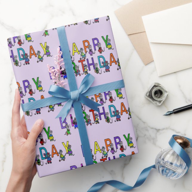 Roligt Födelsedagsmöss Presentpapper (Gifting)