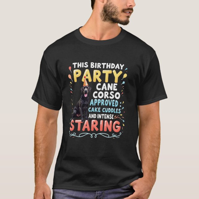 Roligt födelsedagspresent Cane Corso Hund T Shirt (Framsida)