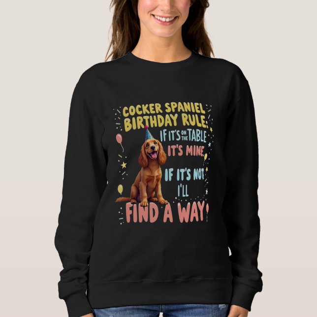 Roligt födelsedagspresent Cocker Spaniel Hund T Shirt (Framsida)