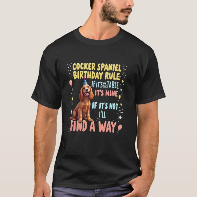 Roligt födelsedagspresent Cocker Spaniel Hund T Shirt (Framsida)
