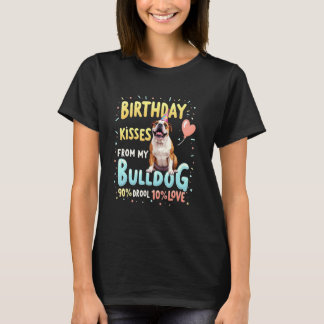 Roligt födelsedagspresent engelsk bulldog hund t shirt