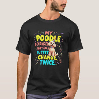 Roligt födelsedagspresent Pudel Hund T Shirt