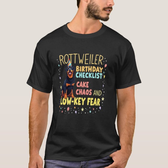 Roligt födelsedagspresent Rottweiler Hund T Shirt (Framsida)