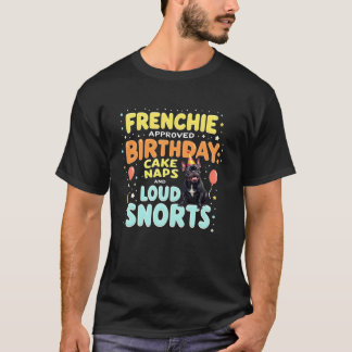 Roligt födelsedagspresent Svart fransk bulldogg hu T Shirt