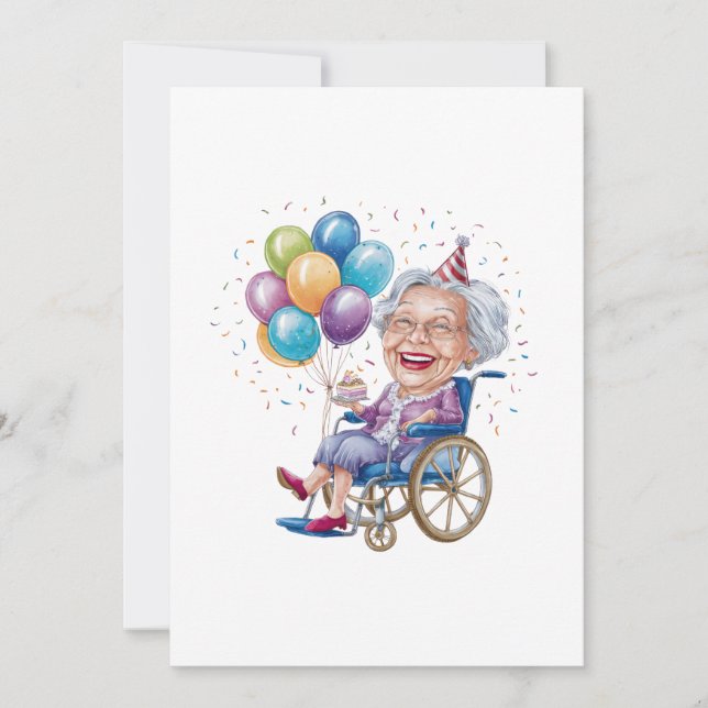Roligt födelsedagspresent till mormor för äldre fa kort (Framsida)