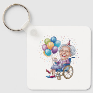 Roligt födelsedagspresent till mormor för äldre fa nyckelring