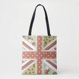Roligt Folk Quilt British Union Jack Flowers  Tygkasse