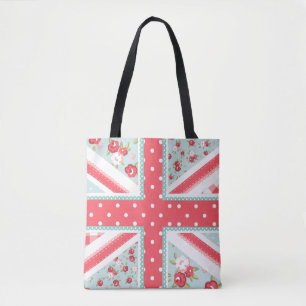 Roligt Folk Quilt British Union Jack Pastels Tygkasse