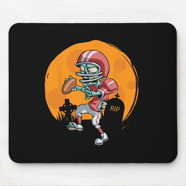 Roligt Football Zombie Player Halloween Football S Musmatta (Framsidan)