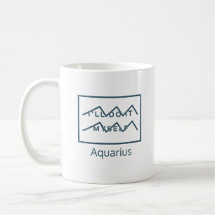 Roligt för Aquarius Zodiac-tecken Offert Modern Bl Kaffemugg