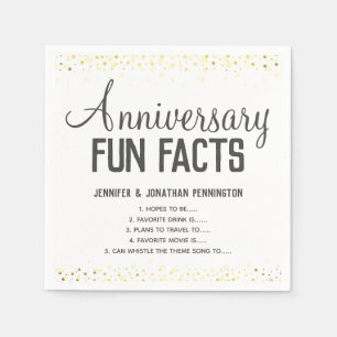 Roligt för årsdagen Party Facts Unisex Confetti Na Pappersservett