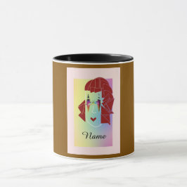 Roligt för att anpassa Mocha Brown Glare Mugg