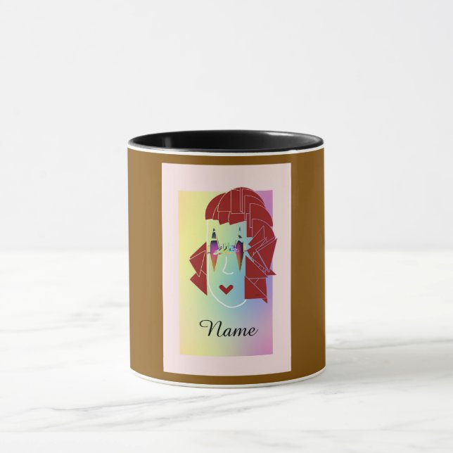 Roligt för att anpassa Mocha Brown Glare Mugg (Center)