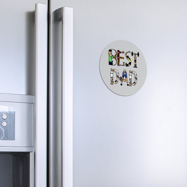 Roligt för bästa Pappa-sport Magnet (Skapare uppladdad)