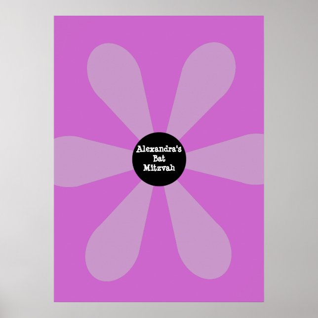 Roligt för bat mitzvah inloggning, lägre Rosa Poster (Framsidan)
