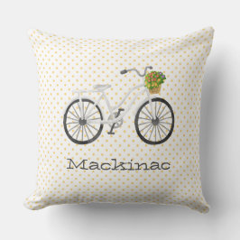 Roligt för bicykelfamiljens återförening Årsblommo Kudde