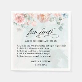 Roligt för Blommigt av Rosa i Bröllop Pappersservett