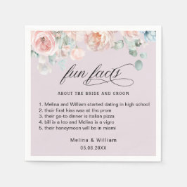 Roligt för Blommigt av Rosa i Bröllop Pappersservett