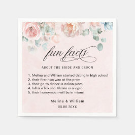 Roligt för Blommigt av Rosa i Bröllop Pappersservett