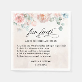 Roligt för Blommigt av Rosa i Bröllop Pappersservett