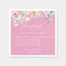 Roligt för Blommigt av Rosa i Bröllop Pappersservett