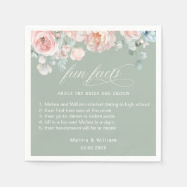 Roligt för Blommigt av Rosa i Bröllop Pappersservett