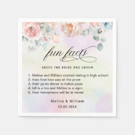 Roligt för Blommigt av Rosa i Bröllop Pappersservett