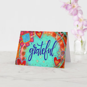 Roligt för Blommigt av tacksamma Söt-inspirationsh Kort