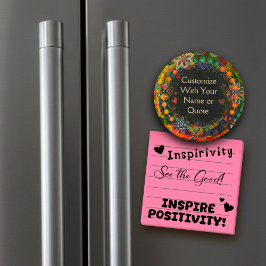 Roligt för Blommigt av vimik Grönt Anpassa din ege Magnet