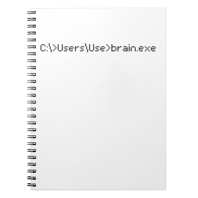 Roligt för Brain.exe-kodprogram Anteckningsbok (Framsidan)