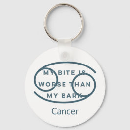 Roligt för Cancerzodiac-tecken, citat blått text f Nyckelring